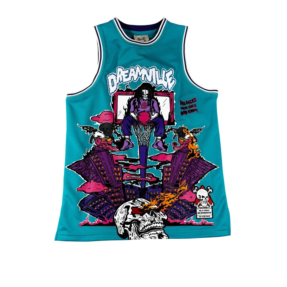 Brand X Dreamville J Cole 15 Basketball Jersey Teal Youth Size Large NWT